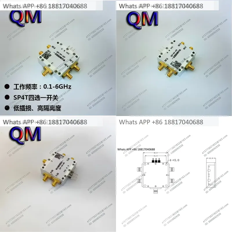 Qm Electronics & Repair Services Photos - 1PC for QM-SW-4ST 0.1-6 GHz SP4T